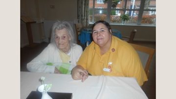 Walsall care home Resident takes a trip down memory lane
